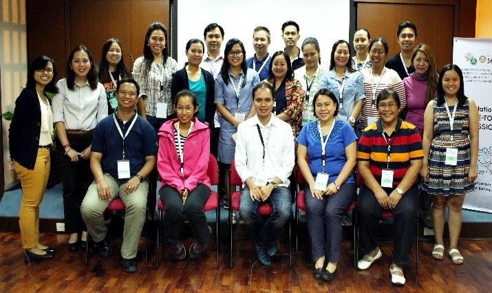 The participants with the SEARCA Project Team led by Prof. Llarena, Project Leader, and Ms. Julia A. Lapitan, Head of the DA-BAR Applied Communication Division.