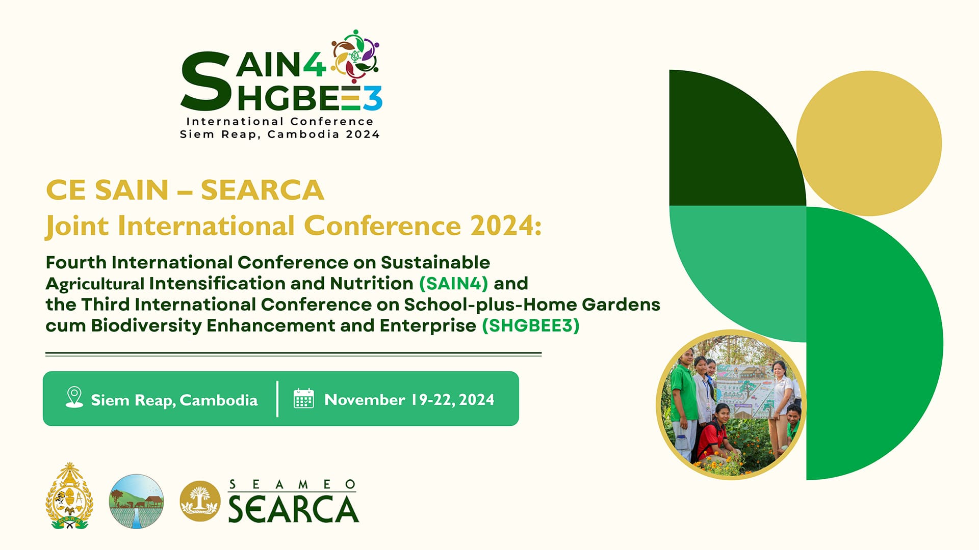 CE SAIN–SEARCA Joint International Conference 2024: SAIN4 and SHGBEE3