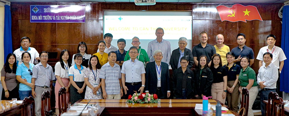 Biogas experts, research organizations, industry representatives, and the SEARCA delegation meet with the College of Environment and Natural Resources (CENRes) faculty and proponents of the SubProM biogas digester at Can Tho University.