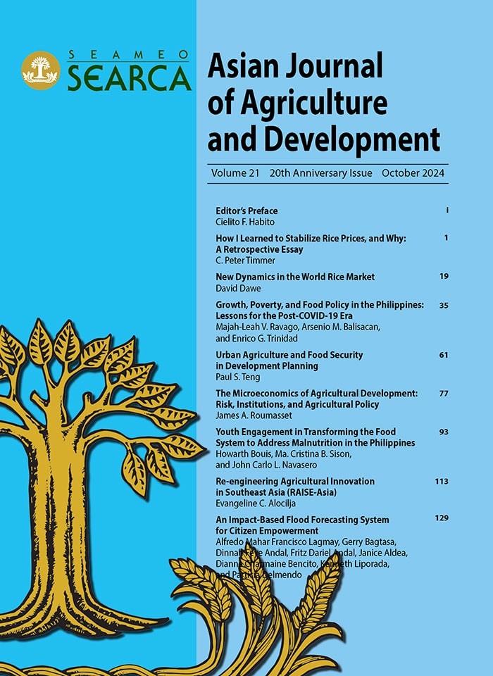 Asian journal set to celebrate 20 years publishing agri and dev't research, perspectives