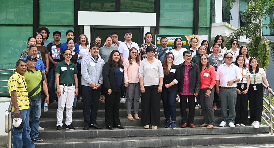 Participants of the consultation workshop were from the academe, media, farmer groups, and LGUs, together with the SEARCA team and resource speakers.