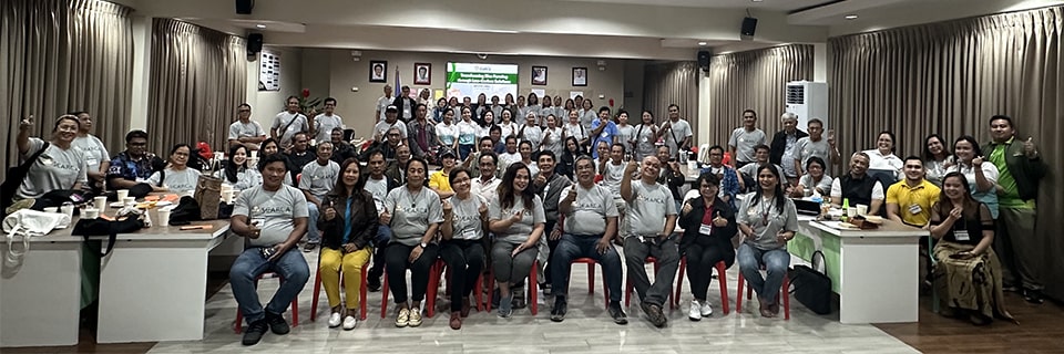 Over 70 rice production stakeholders actively participate in the learning session and roundtable discussion in San Mateo, Isabela.