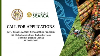 Call for Applications: The NTU-SEARCA Joint Scholarship Program for Global Agriculture Technology and Genomic Science (Global ATGS)